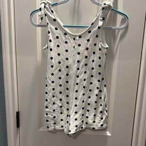 GB Girls Cream Jumpsuit with Polka Dots